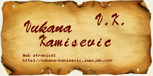Vukana Kamišević vizit kartica